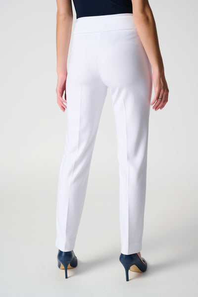 Joseph Ribkoff White Tailored Slim Leg Pants