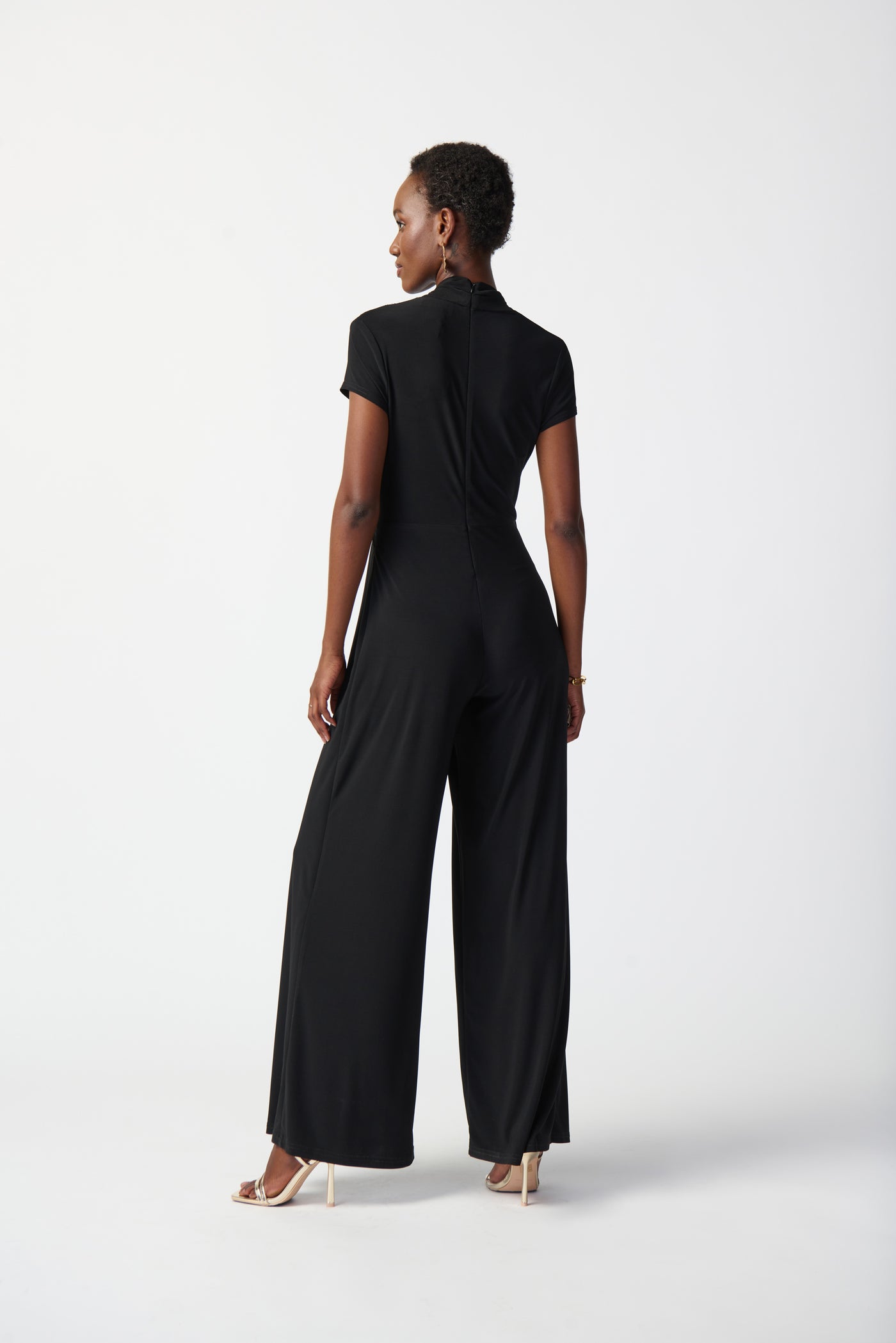 Joseph Ribkoff Wide Leg Jumpsuit With Gold Detail