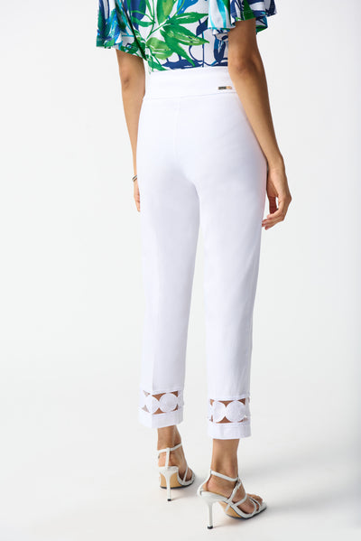 Jospeh Ribkoff White Millennium Cropped Pull-On Pants