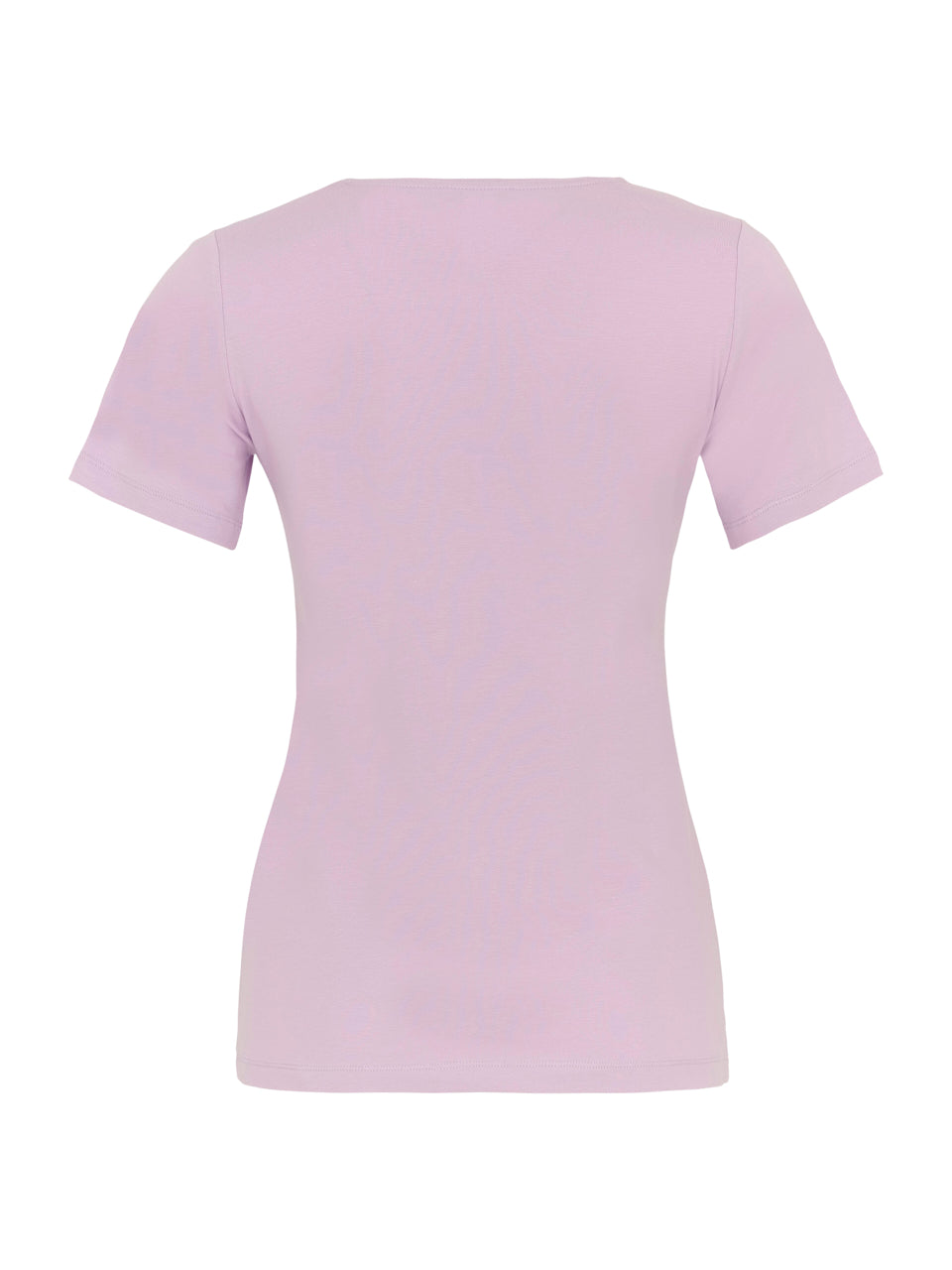 Lavender Plain T-Shirt With V-Neck