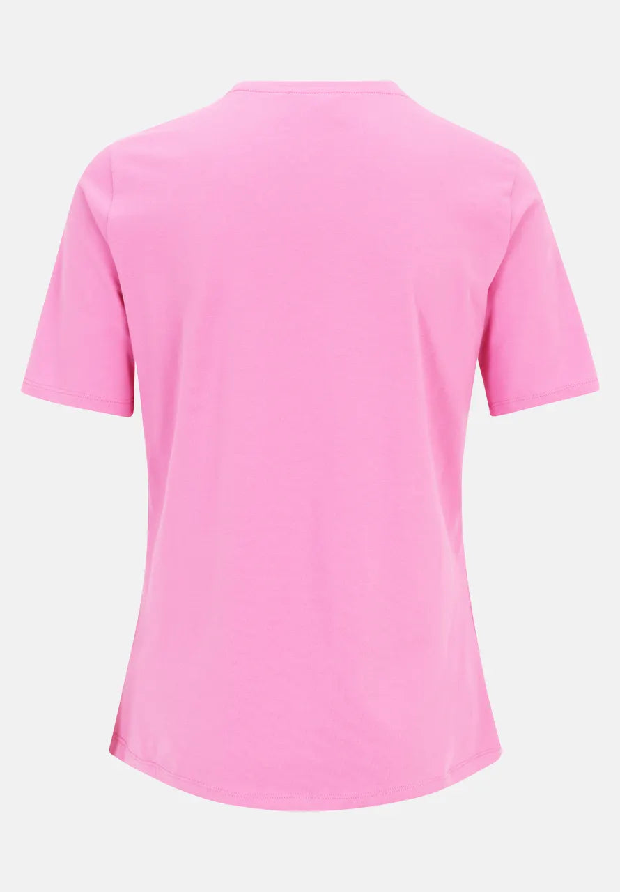 Pink 'Perfect Day' T-shirt with Orange Detail