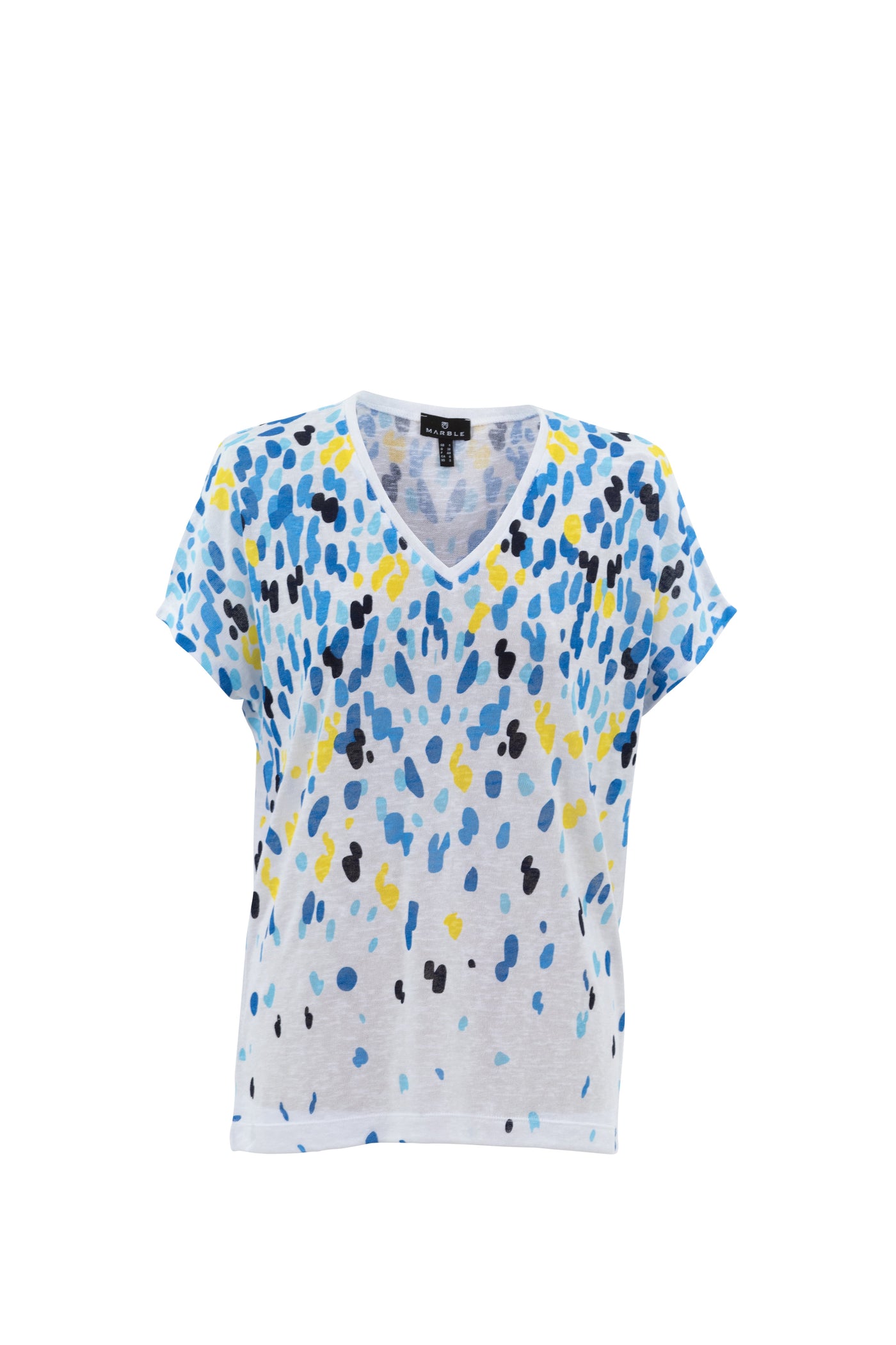 Blue, Yellow & Black Dotted T-Shirt