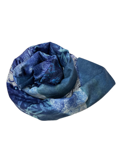 Shades of Blue & White Printed Scarf