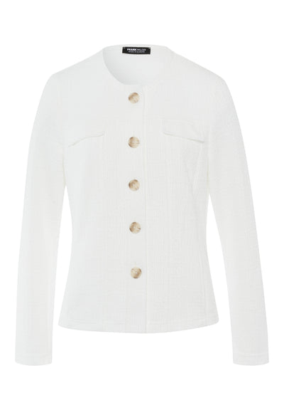 White Jacket With Large Gradient Buttons
