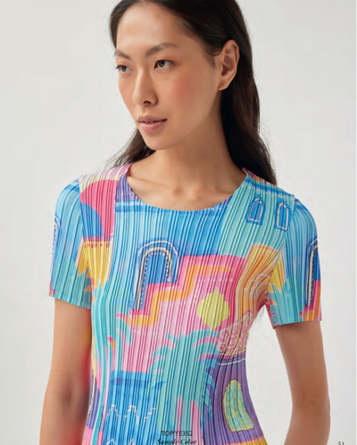 Multicolour Abstract Print T-Shirt