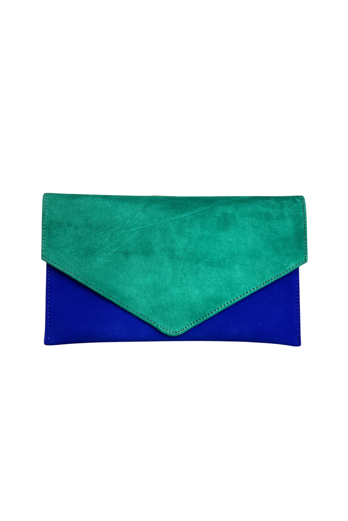 Green & Cobalt Blue Clutch Bag