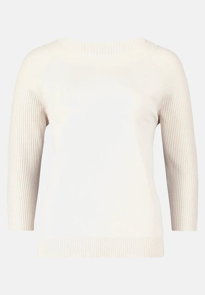 Sand Jumper With Ribbed Sleeves
