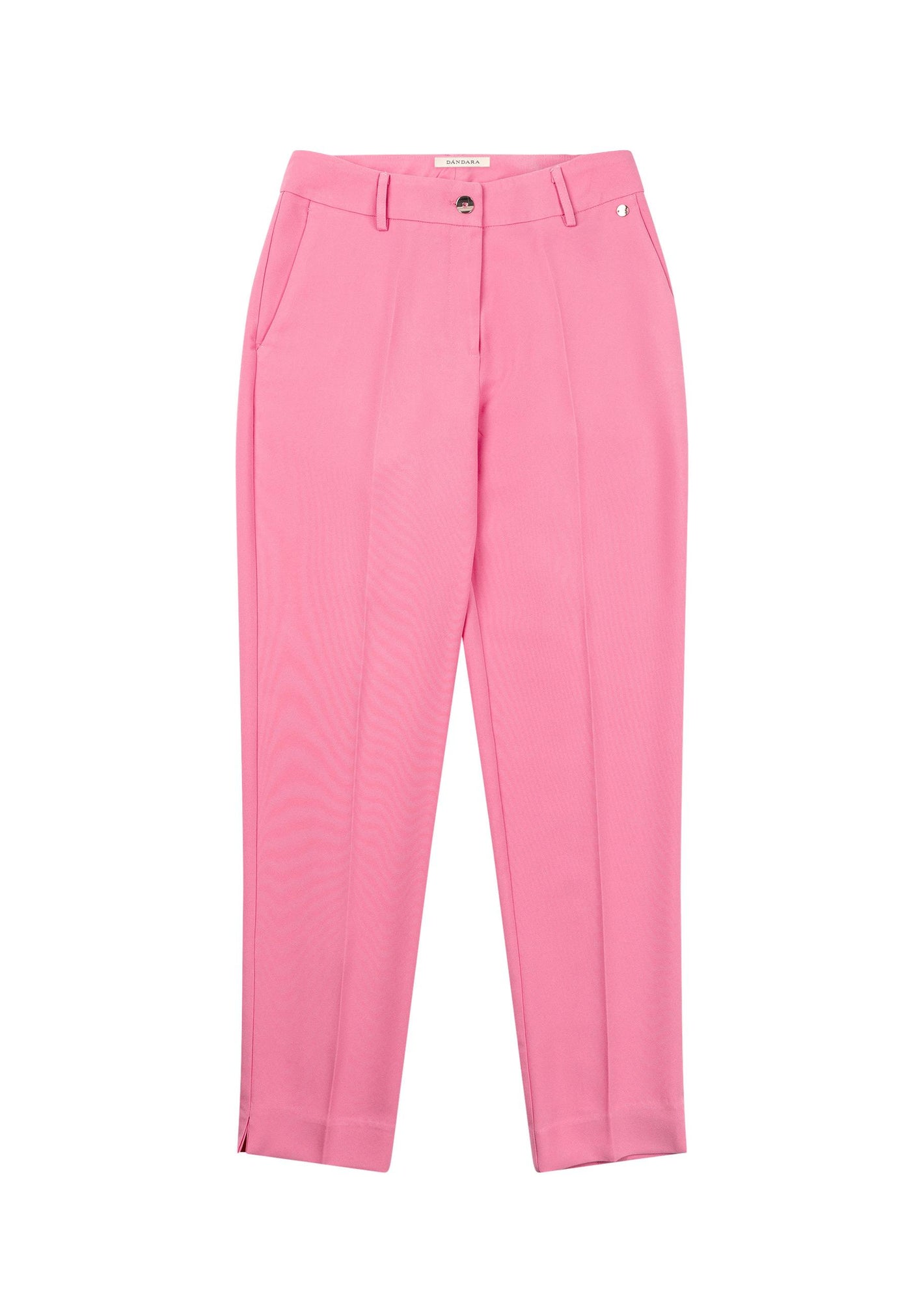 Pink Trouser Suit With Gold Button Detail