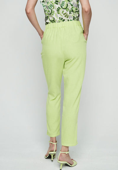Lime Green Trousers With Belt