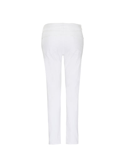 White Full Length Jeans with Diamante Detail