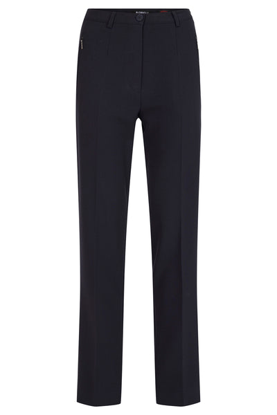 Navy Sahra Straight Leg Trousers with Zip Pockets