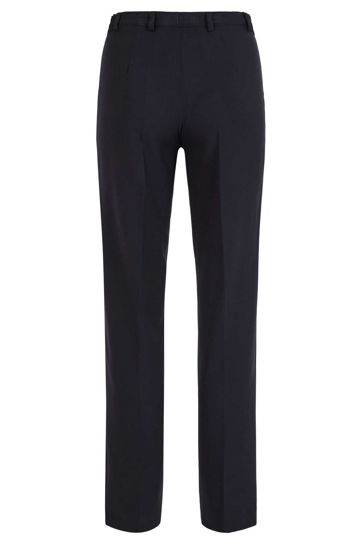 Navy Sahra Straight Leg Trousers with Zip Pockets