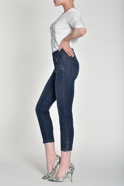 Nena Denim Jeans With Ankle Zips