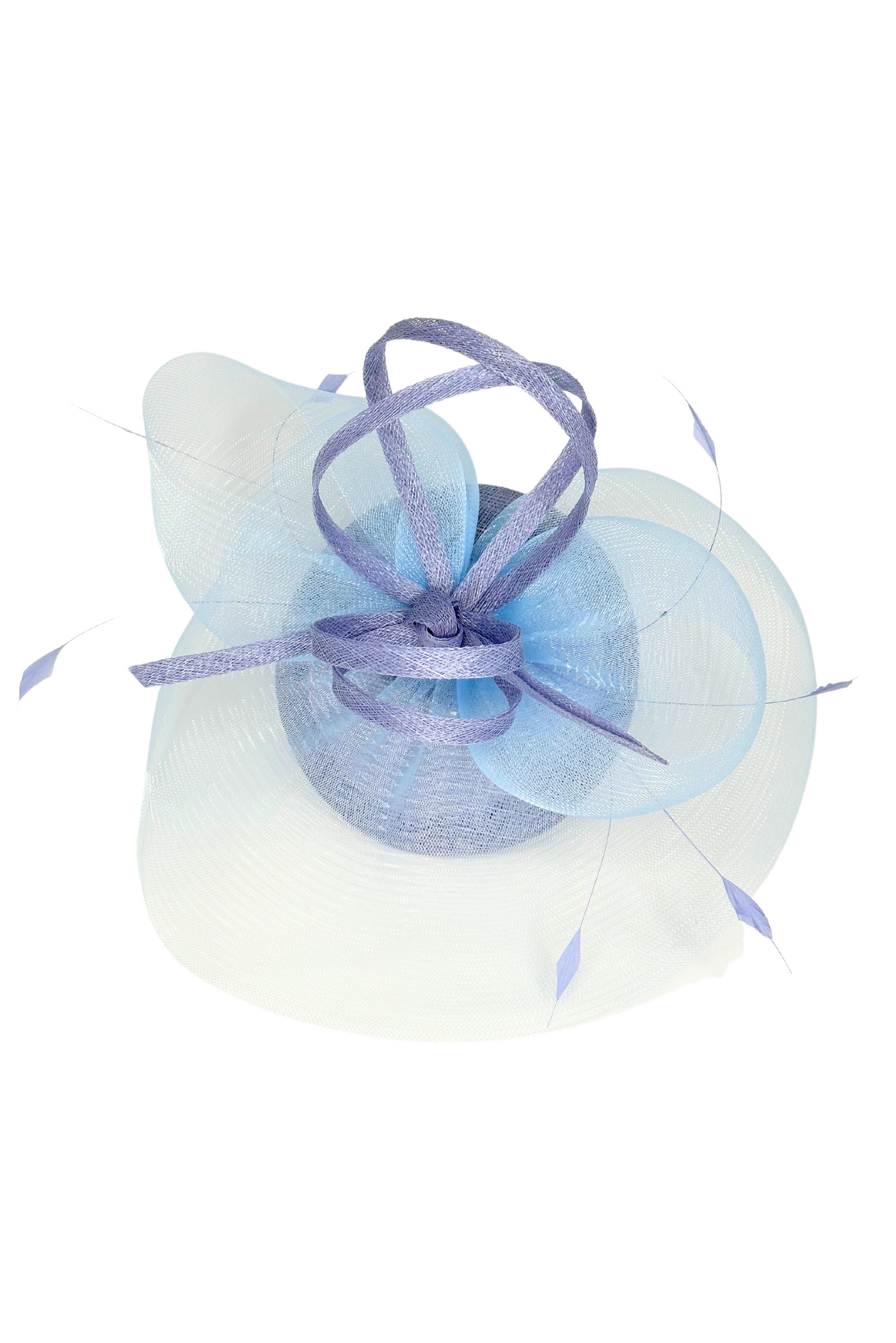 Bliss Blue Fascinator with Feather Detail