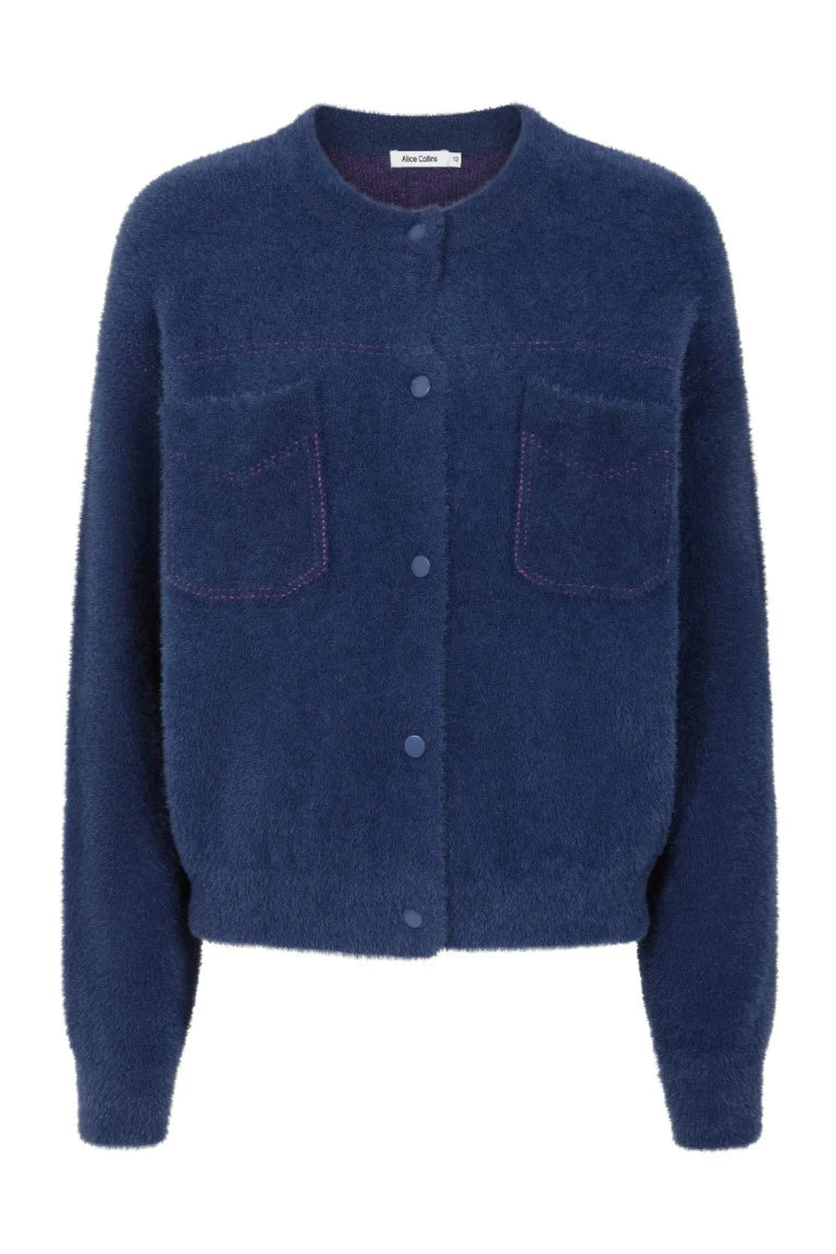 Rich Navy Sophie Knit Jacket