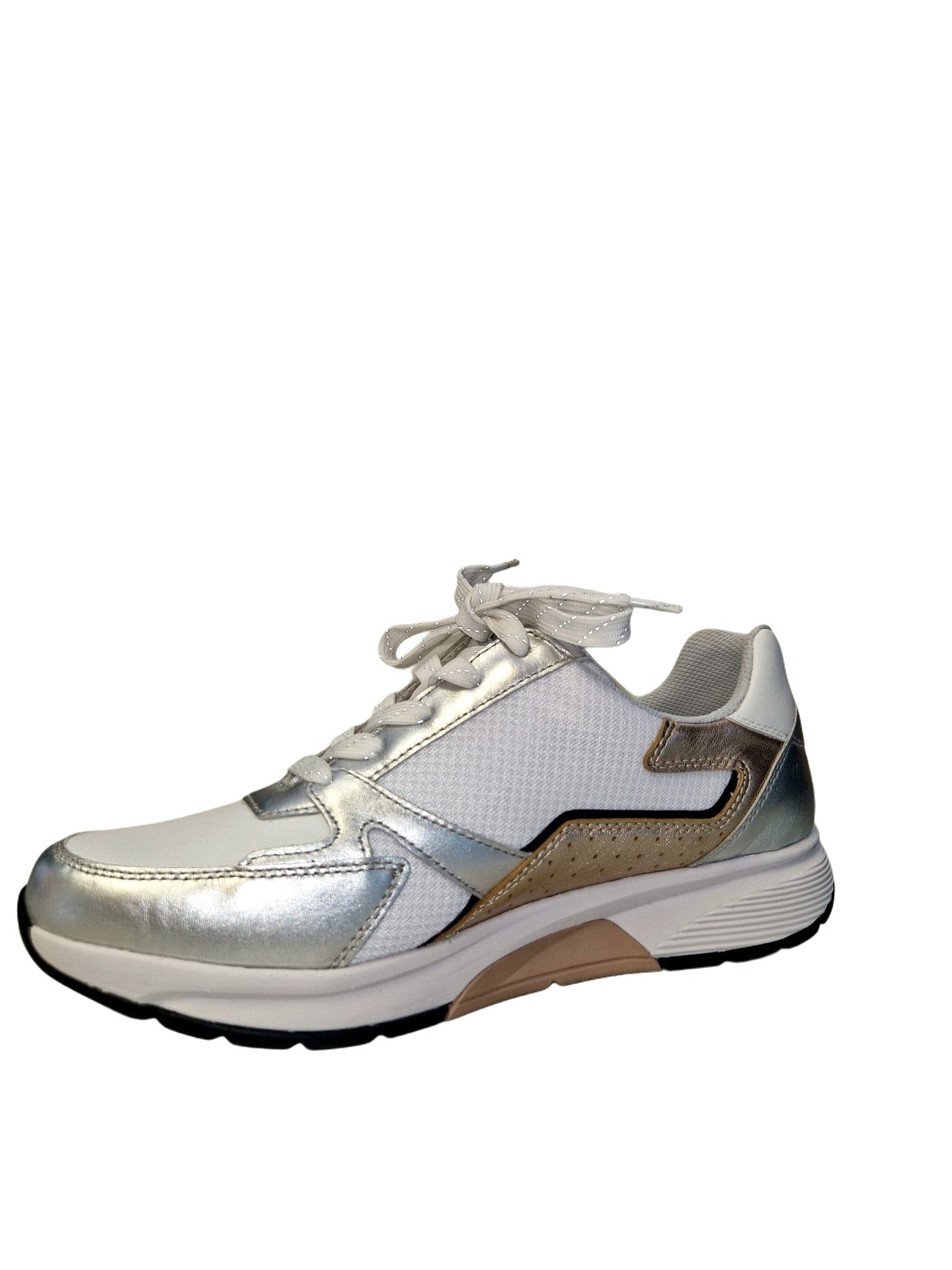 White & Silver Runner With Gold Detailing