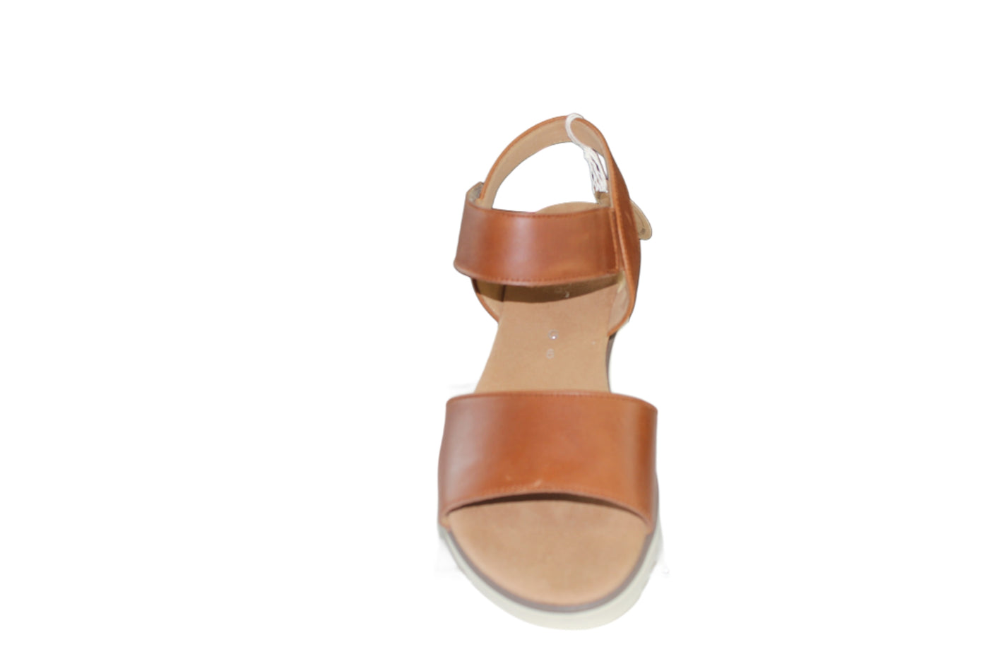 Camel Sandals with Cork Wedge