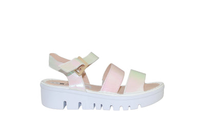 Platform Shimmer Sandal