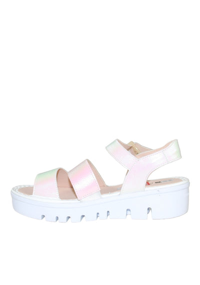 Platform Shimmer Sandal