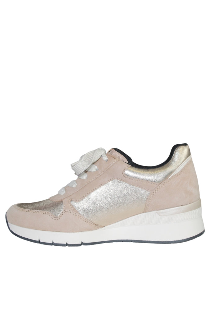 Brown Suede Lace Up  Runner With Side Zips