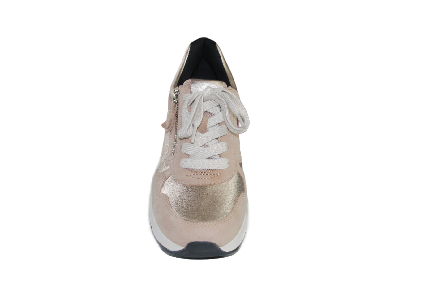 Brown Suede Lace Up  Runner With Side Zips