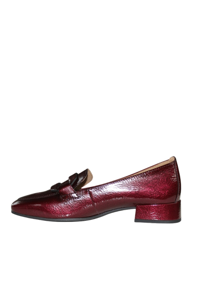 Deep Burgundy Loafer with Buckle Effect