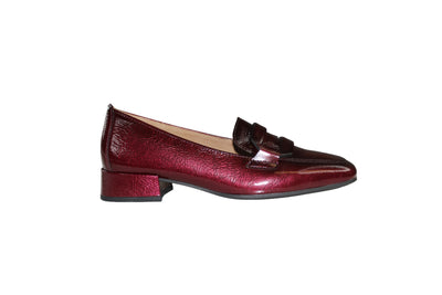 Deep Burgundy Loafer with Buckle Effect