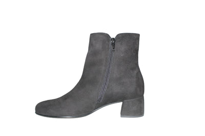 Black Suede Ankle Boots with Block Heel