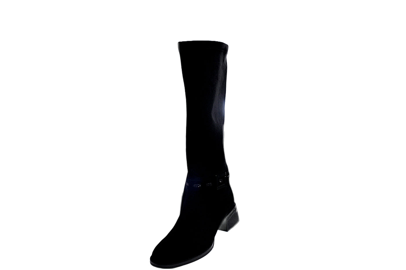 High Heel Boot With Buckle Detail