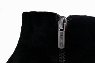 Black Boot with Diamond Toe & Heel