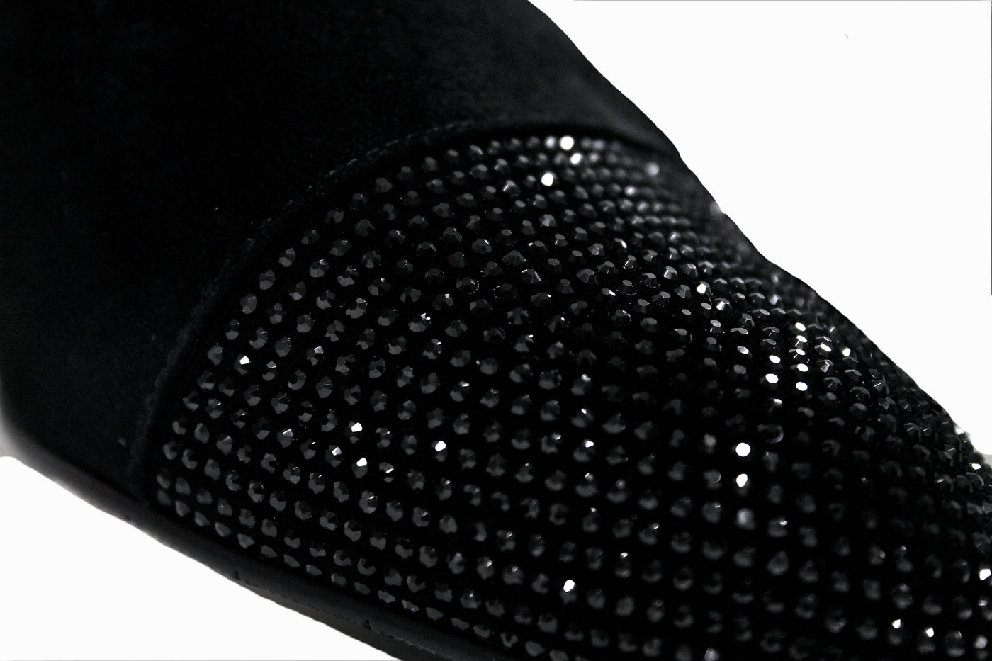 Black Boot with Diamond Toe & Heel