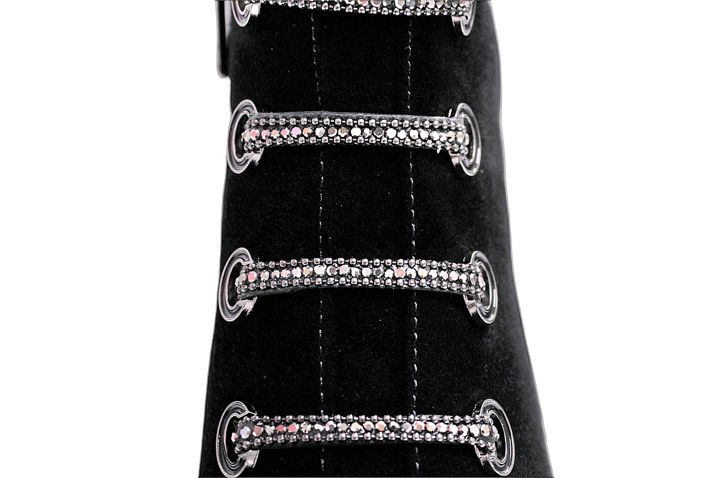 Suede Feel Zip Up Boot With Patent Toe