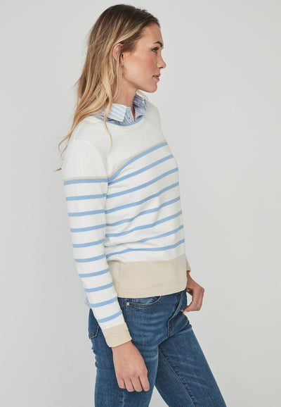 Blue/Beige Striped Jumper