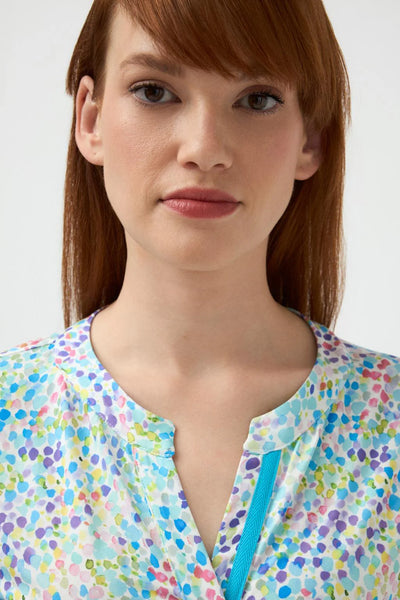 'Lana' Dotted V-Neck Shirt
