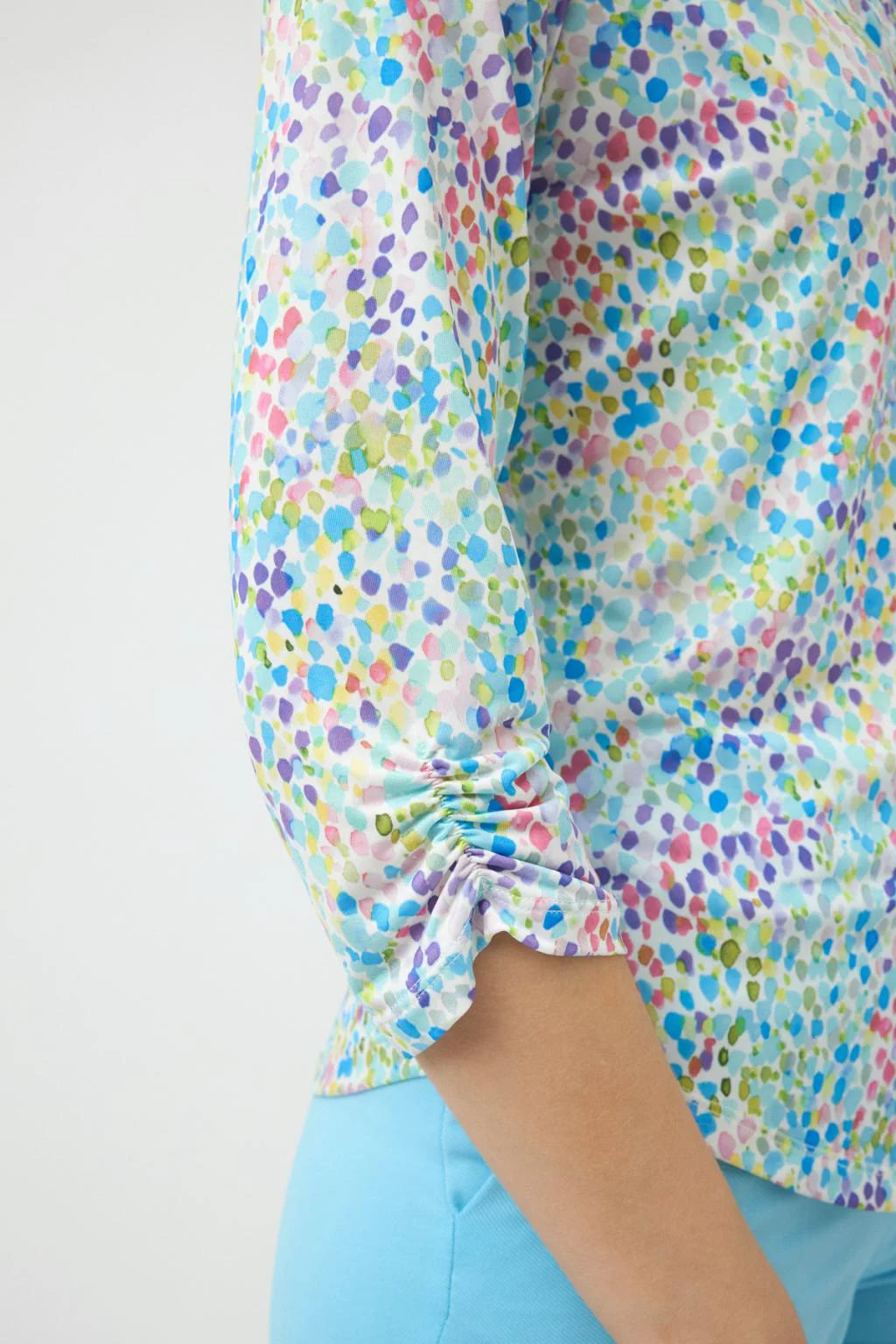 'Lana' Dotted V-Neck Shirt