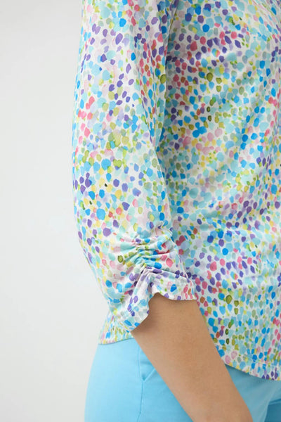 'Lana' Dotted V-Neck Shirt