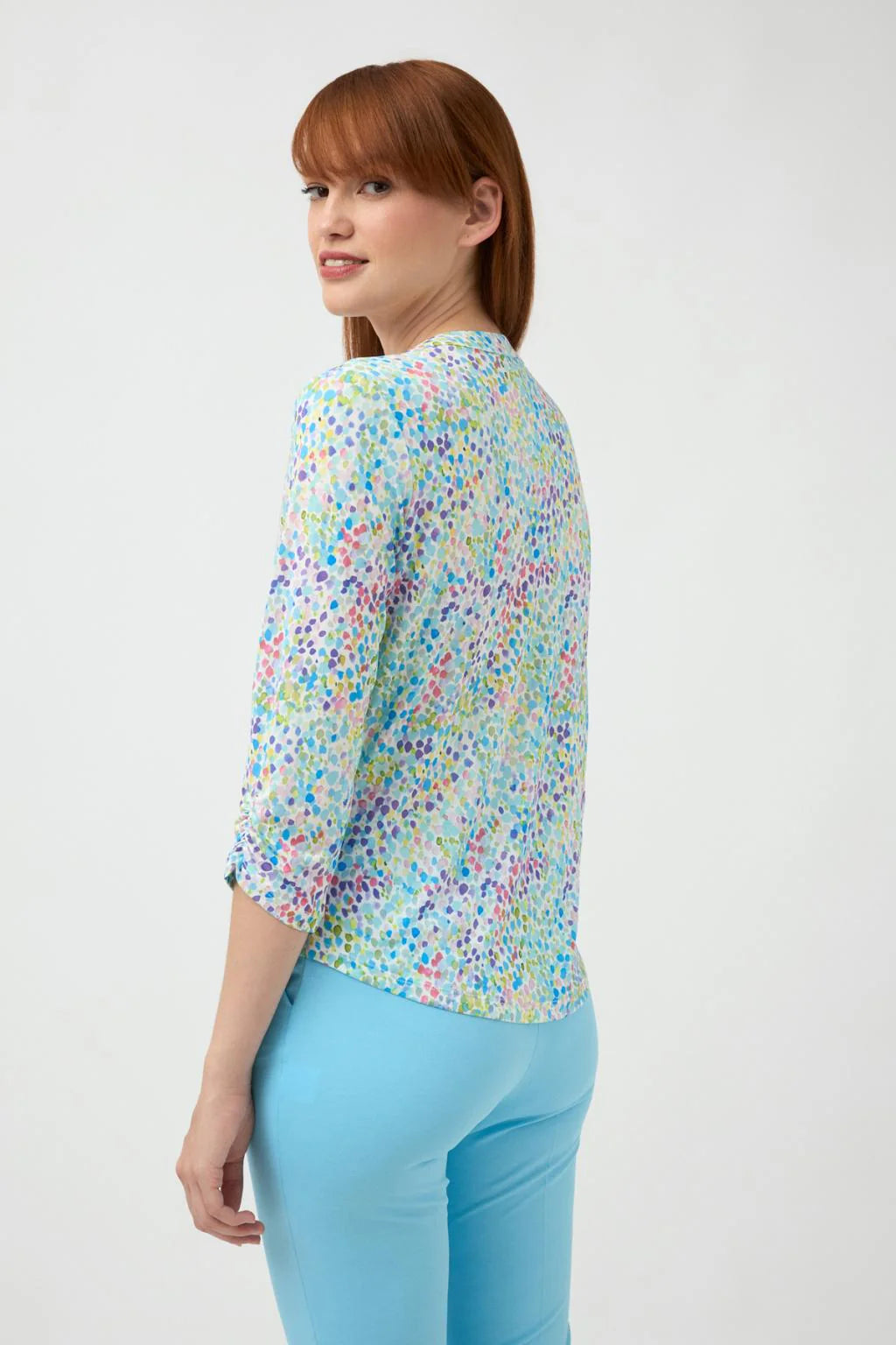 'Lana' Dotted V-Neck Shirt