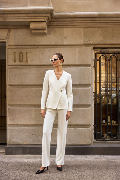 Joseph Ribkoff Classic Wide-Leg Pant Winter White