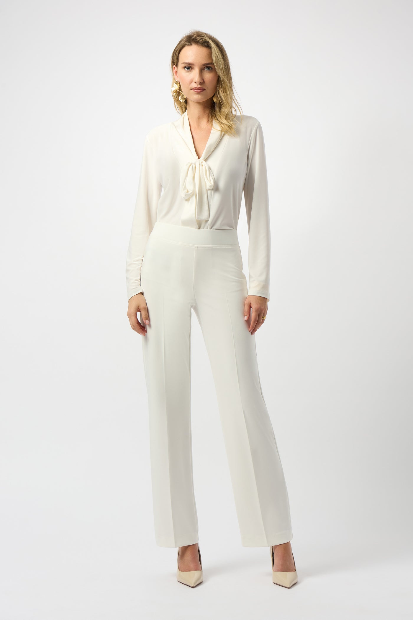 Joseph Ribkoff Classic Wide-Leg Pant Winter White