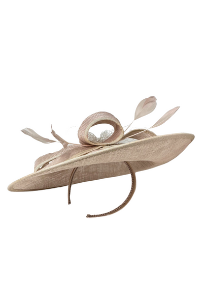 Pearl Fascinator Headpiece With Feather Detail