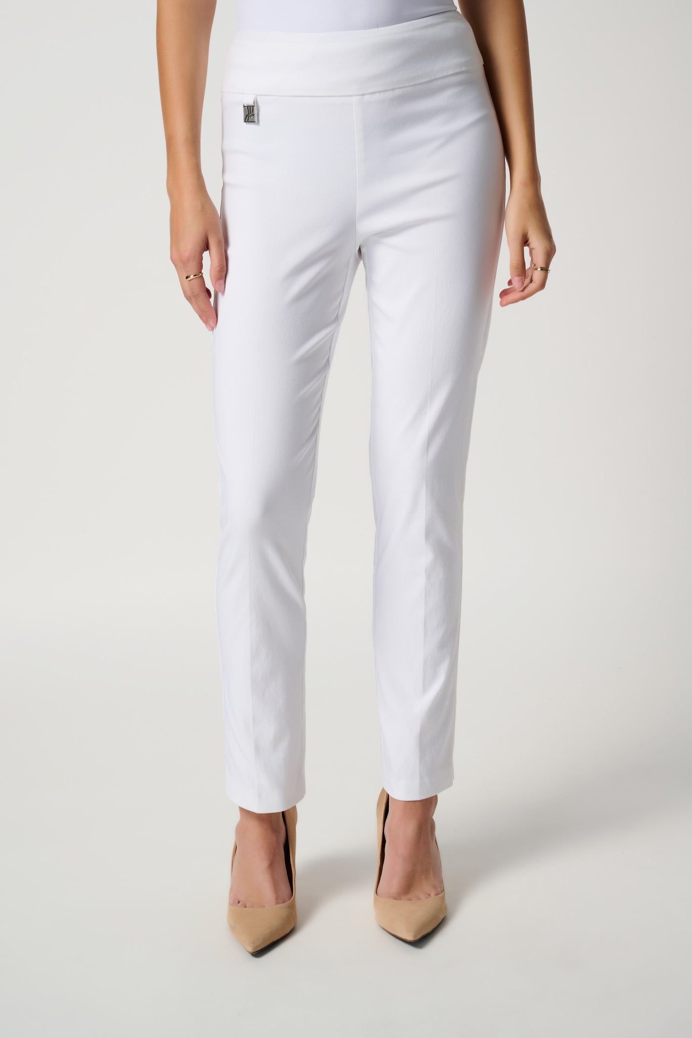 Joseph Ribkoff White High Waist Trousers