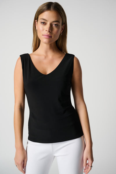 Joseph Ribkoff Black V-Neck Cami Top