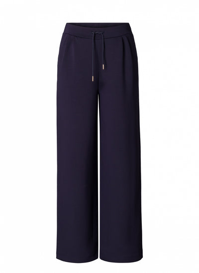 Navy Birgitta Wide Leg Joggers
