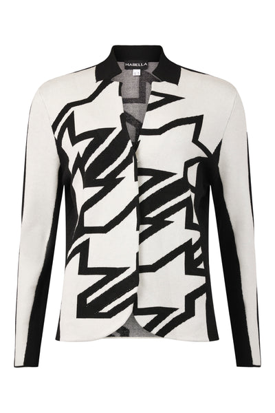 Black & White Star Graphics Cardigan