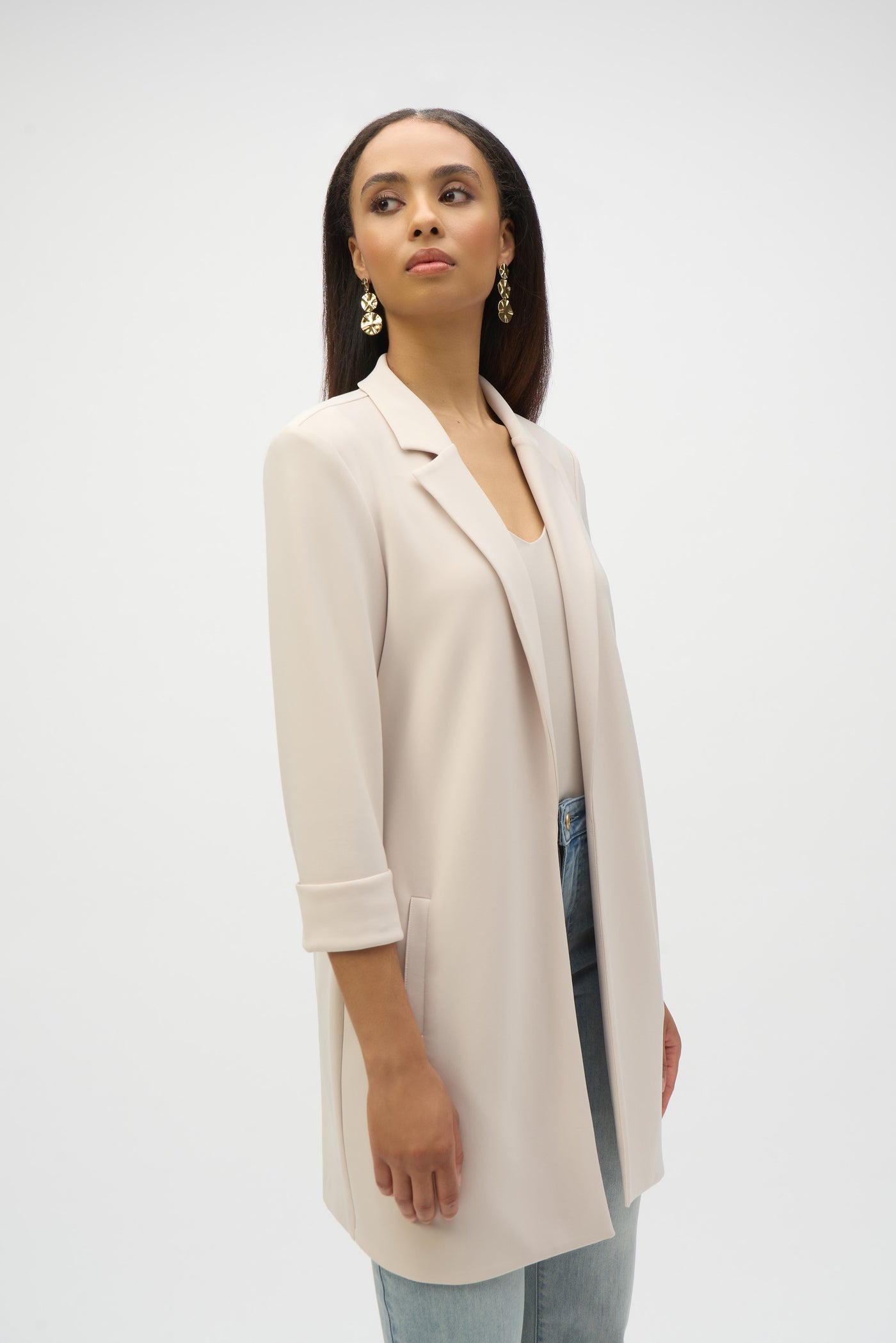 Joseph Ribkoff Moonstone Long Open Front Blazer
