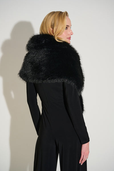 Joseph Ribkoff Black Signature | Faux Fur Cape