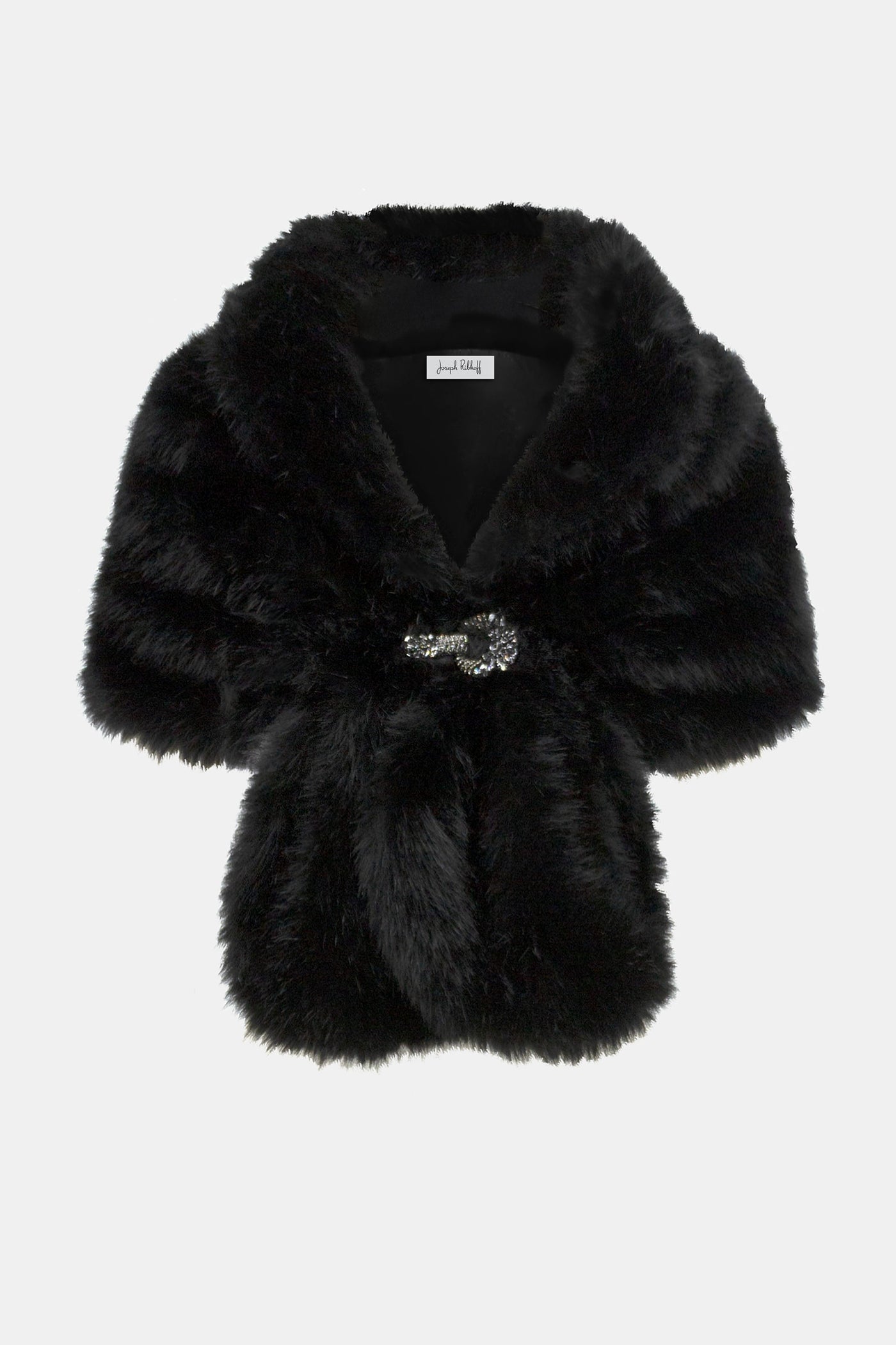 Joseph Ribkoff Black Signature | Faux Fur Cape