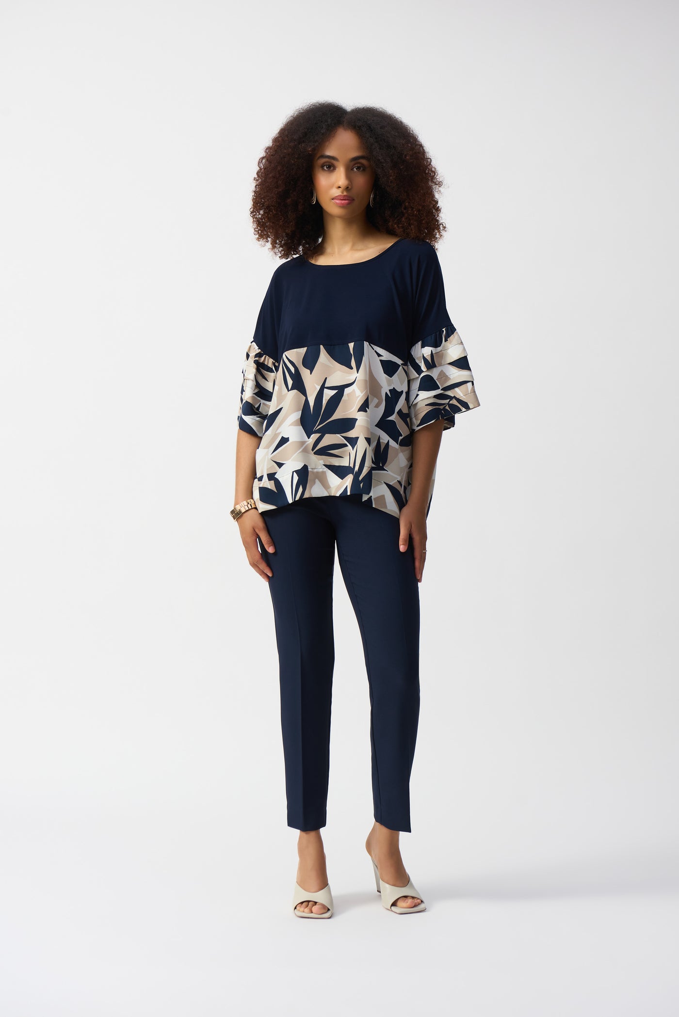 Joseph Ribkoff Midnight Blue Slim-Fit Pull-On Pants