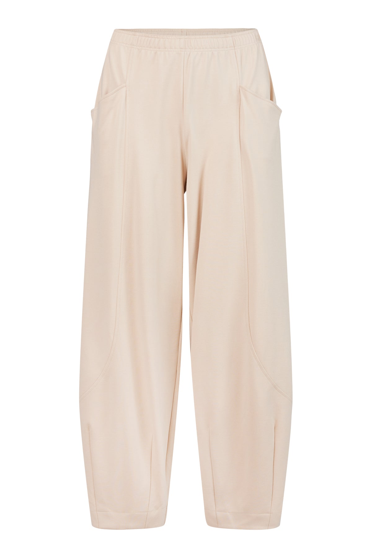 Beige Oversized Trousers