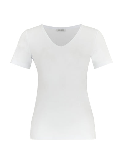 Plain White T-Shirt with V Neck